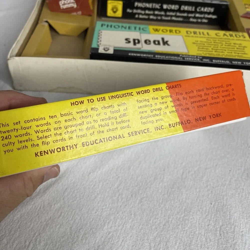 Linguistic Reading Unit vtg 2204 1973 Home Schooling Read English Phonetic Rummy
